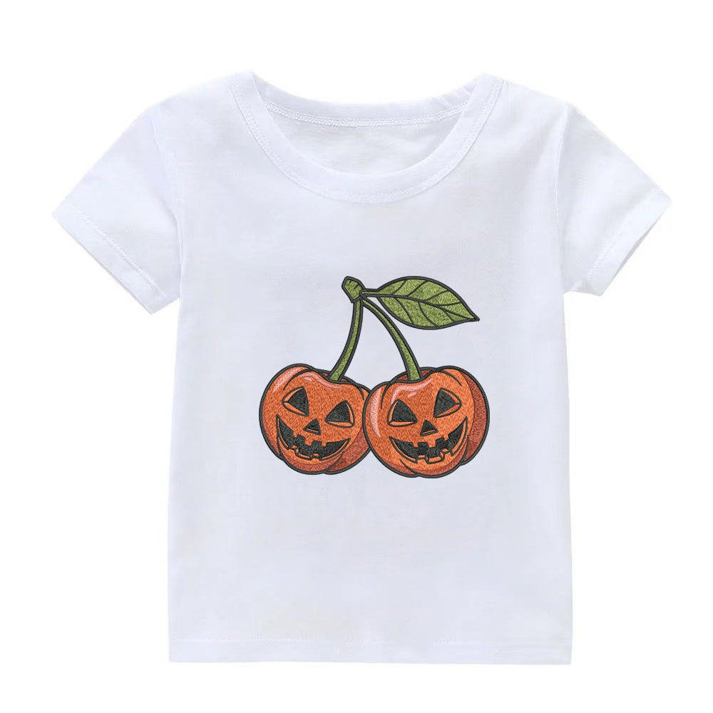 Cherry Pumpkin Embroidery Designs Machine File 3 sizes Cherry Pumpkin Digital Embroidery File Pattern Instant Download