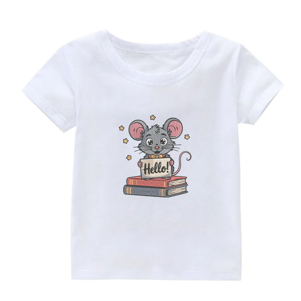 Cute Mouse Embroidery Designs Machine File 3 sizes Baby Mouse Digital Embroidery File Pattern Instant Download Mouse01