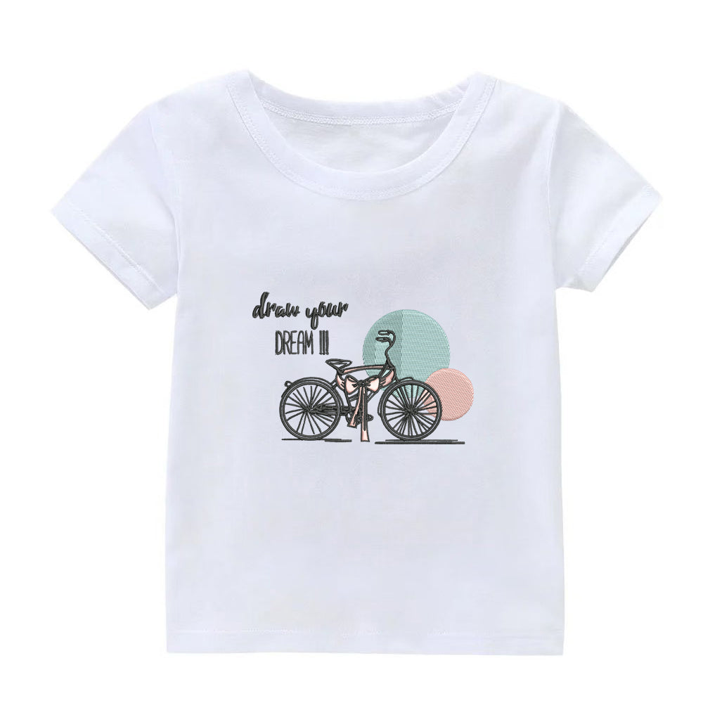 Black Bike Embroidery Designs Machine File 3 sizes Black Bike Digital Embroidery File Pattern Instant Download