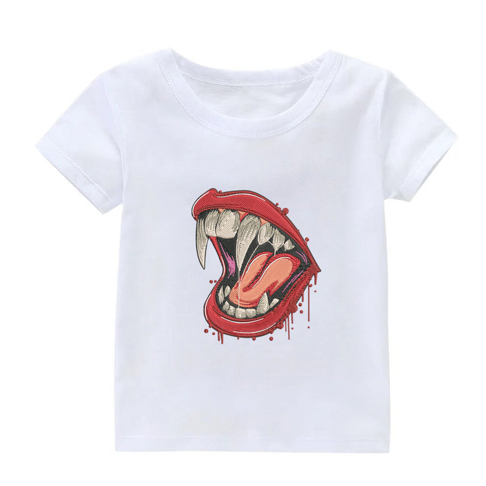 Vampire Teeth Embroidery Designs Machine File 3 sizes Vampire Teeth Digital Embroidery File Pattern Instant Download