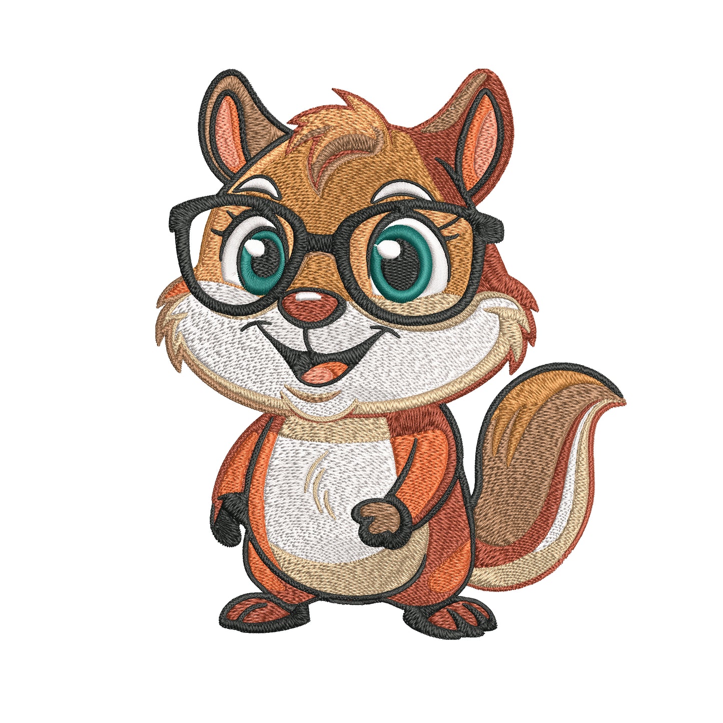 Cute Squirrel Embroidery Designs Machine File 3 sizes Cute Squirrel Digital Embroidery File Pattern Instant Download