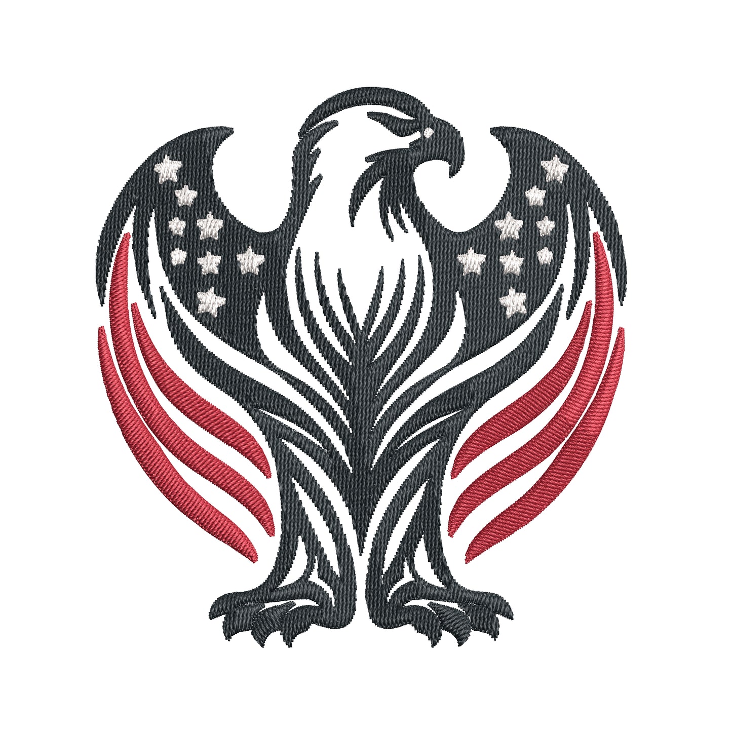 Eagle Logo Embroidery Designs Machine File 3 sizes Eagle Logo Digital Embroidery File Pattern Instant Download