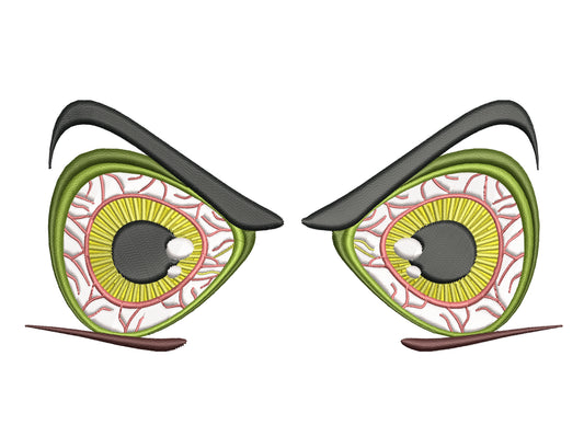 Bloodshot Eyes Embroidery Designs Machine File 3 sizes Bloodshot Eyes Digital Embroidery File Pattern Instant Download
