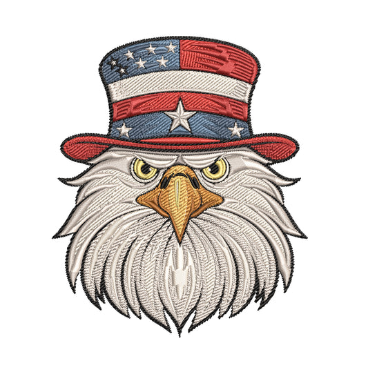 Eagle Flag Embroidery Designs Machine File 3 sizes Eagle Flag Digital Embroidery File Pattern Instant Download