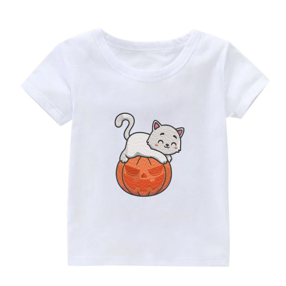 Pumpkin Cat Embroidery Designs Machine File 3 sizes Pumpkin Cat Digital Embroidery File Pattern Instant Download Pumpkin Cat02