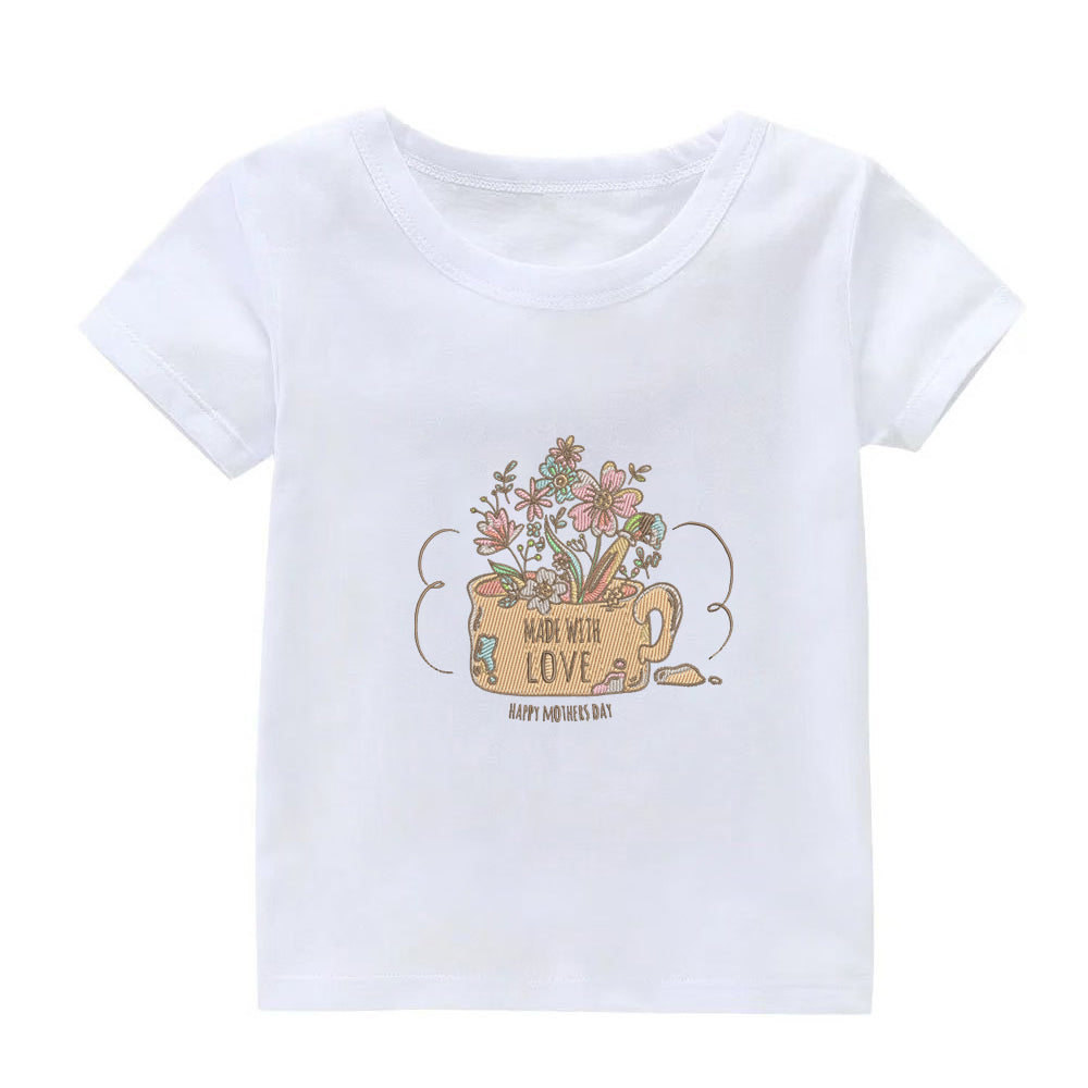 Cup Flower Embroidery Designs Machine File 3 sizes Cup Flower Digital Embroidery File Pattern Instant Download