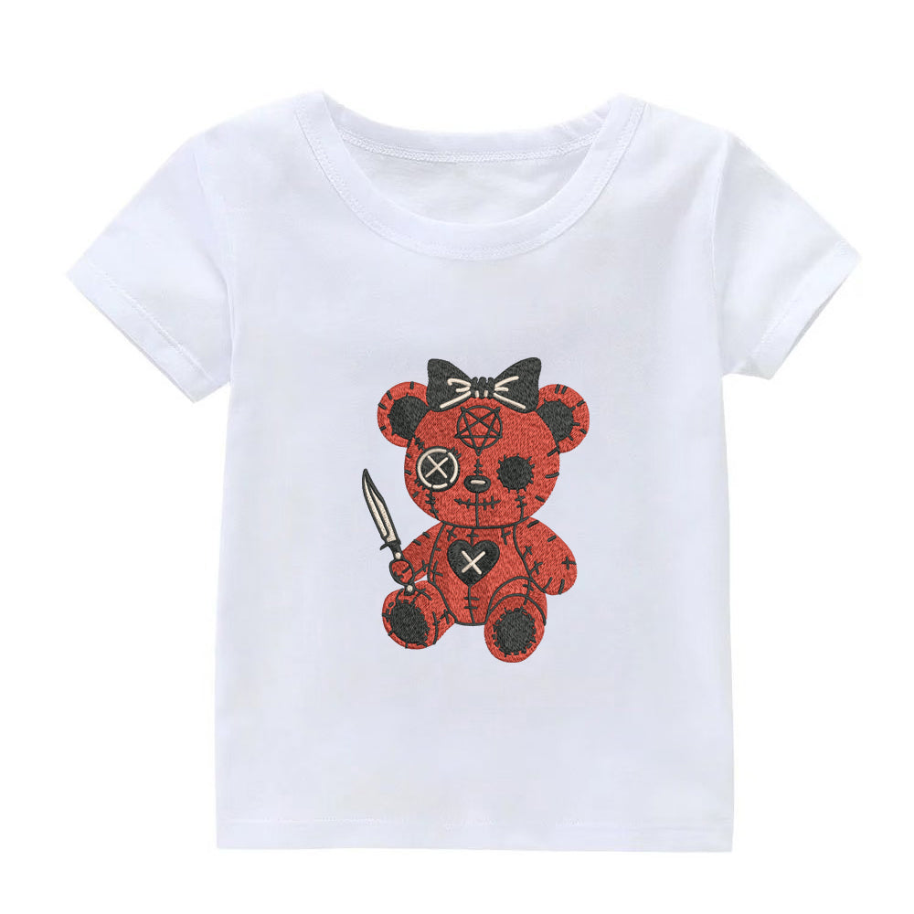 Creepy Teddy Bear Embroidery Designs Machine File 3 sizes Creepy Teddy Bear Digital Embroidery File Pattern Instant Download