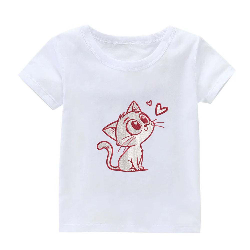 Cute Cat Embroidery Designs Machine File 3 sizes Baby Cat Digital Embroidery File Pattern Instant Download Cat02