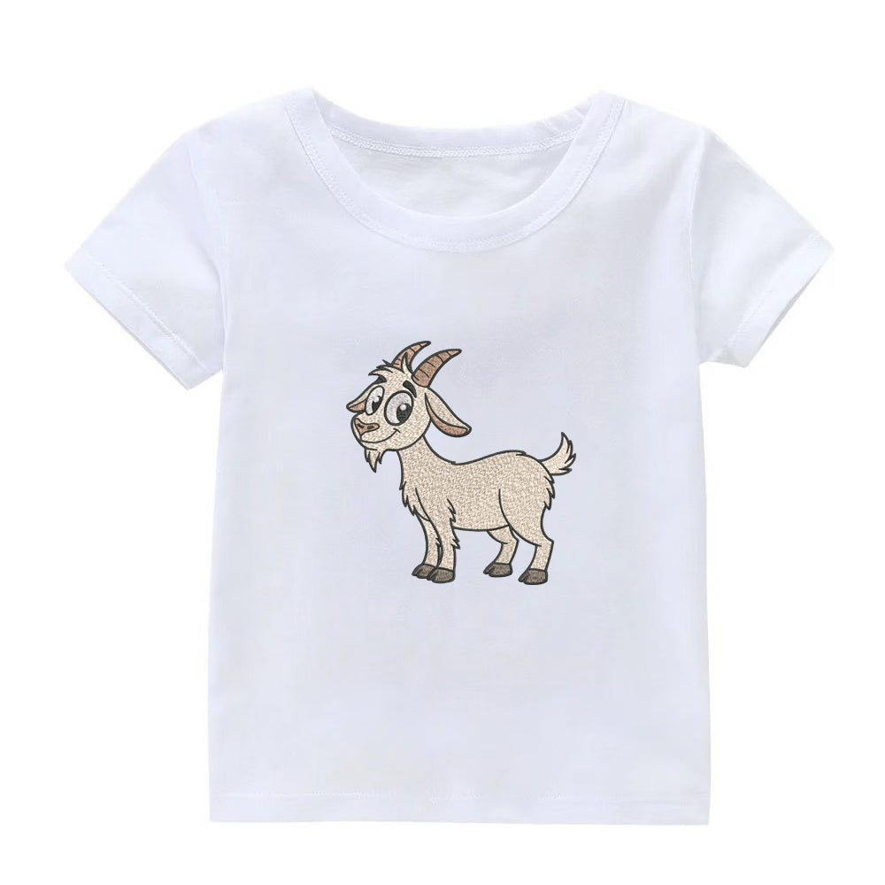 Happy Goat Embroidery Designs Machine File 3 sizes Happy Goat Digital Embroidery File Pattern Instant Download