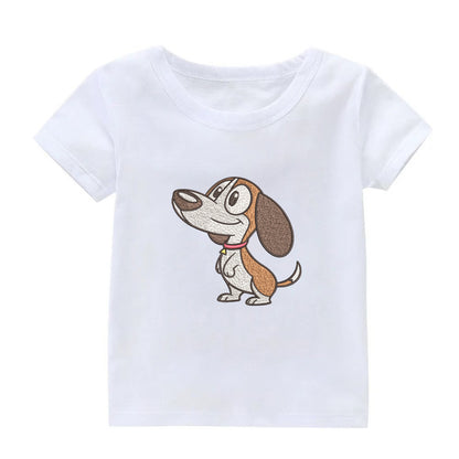 Happy Dog Embroidery Designs Machine File 3 sizes Baby Dog Digital Embroidery File Pattern Instant Download
