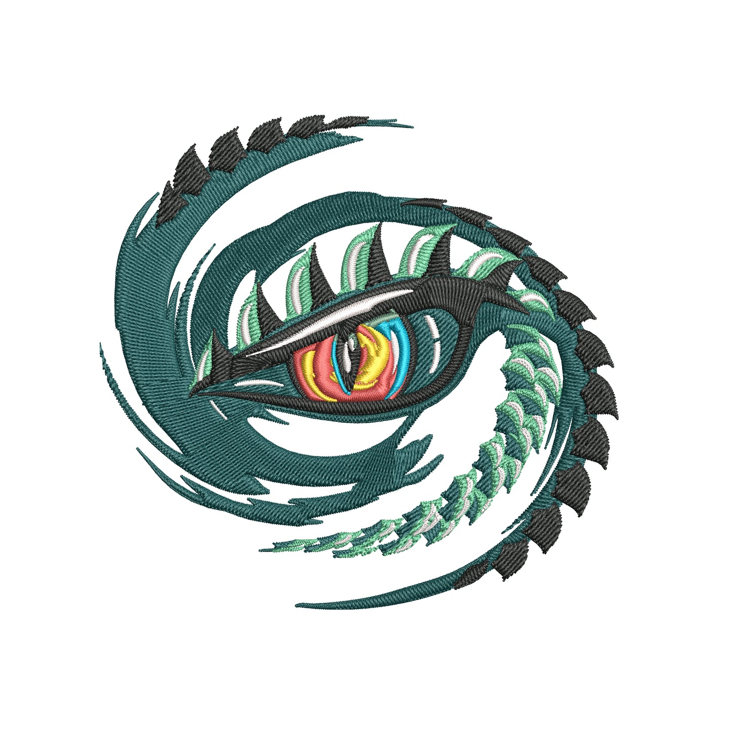 Azure Dragon's Eyes Embroidery Designs Machine File 3 sizes Azure Dragon's Eyes Digital Embroidery File Pattern Instant Download