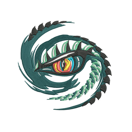 Azure Dragon's Eyes Embroidery Designs Machine File 3 sizes Azure Dragon's Eyes Digital Embroidery File Pattern Instant Download
