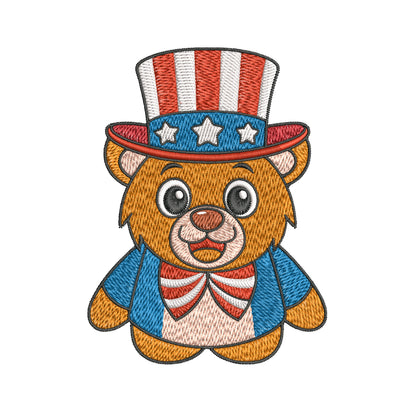 Baby Bear Embroidery Designs Machine File 3 sizes Cute Bear Digital Embroidery File Pattern Instant Download