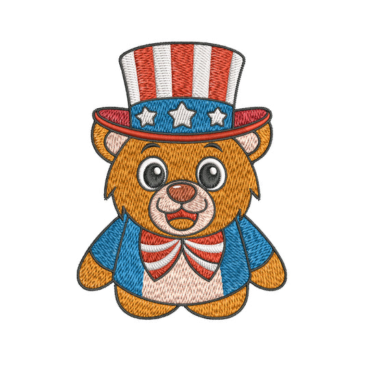 Baby Bear Embroidery Designs Machine File 3 sizes Cute Bear Digital Embroidery File Pattern Instant Download