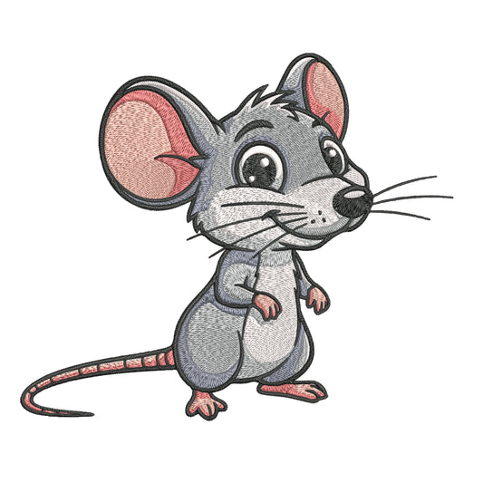 Baby Mouse Embroidery Designs Machine File 3 sizes Cute Mouse Digital Embroidery File Pattern Instant Download