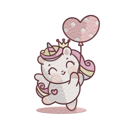 Baby Unicorn Embroidery Designs Machine File 3 sizes Cute Unicorn Digital Embroidery File Pattern Instant Download
