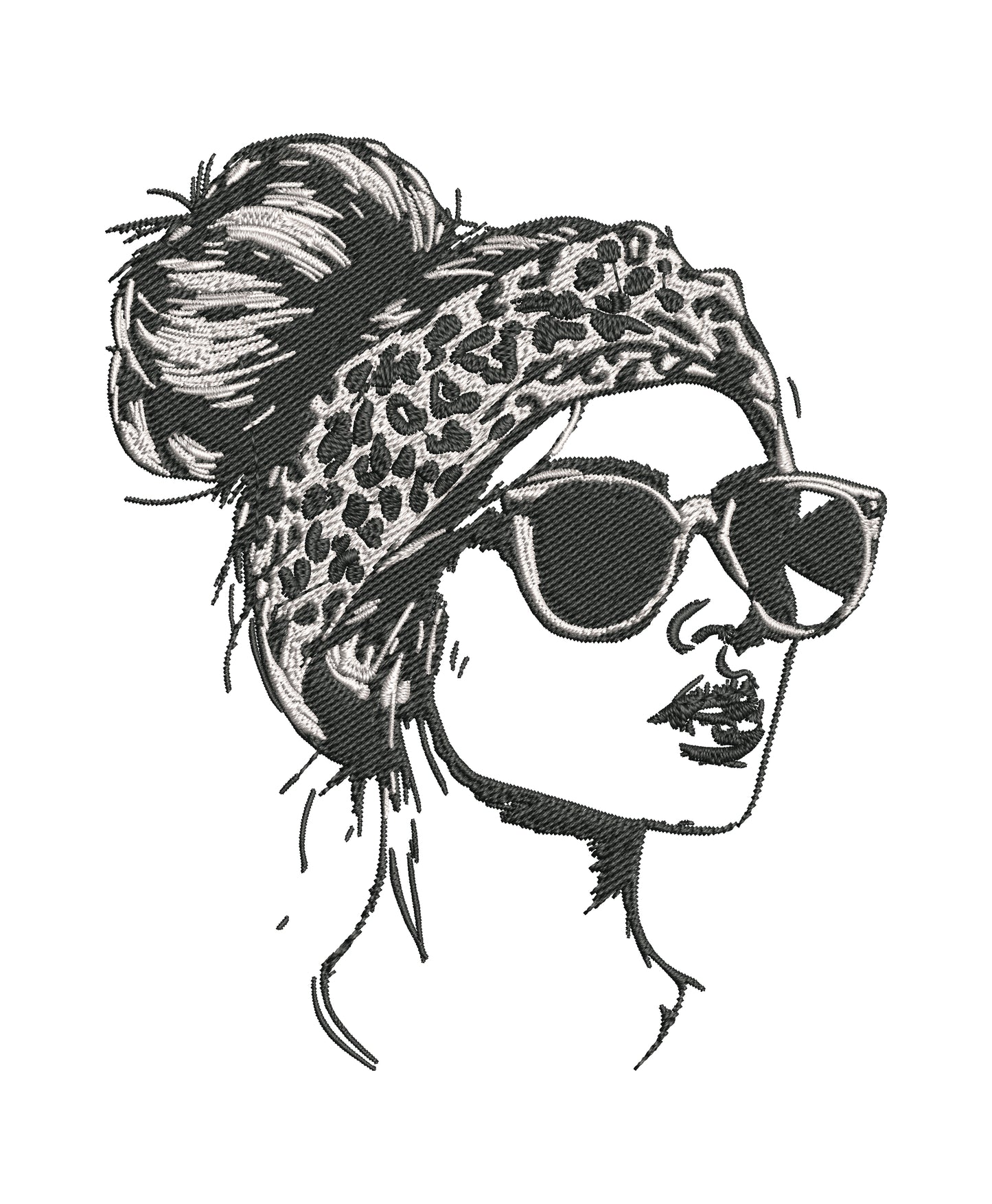 Cool Girl In Sunglasses Embroidery Designs Machine File 3 sizes Cool Girl In Sunglasses Digital Embroidery File Pattern Instant Download