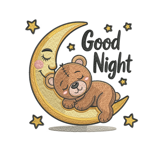 Cute Bear Embroidery Designs Machine File 3 sizes Baby Bear Digital Embroidery File Pattern Instant Download