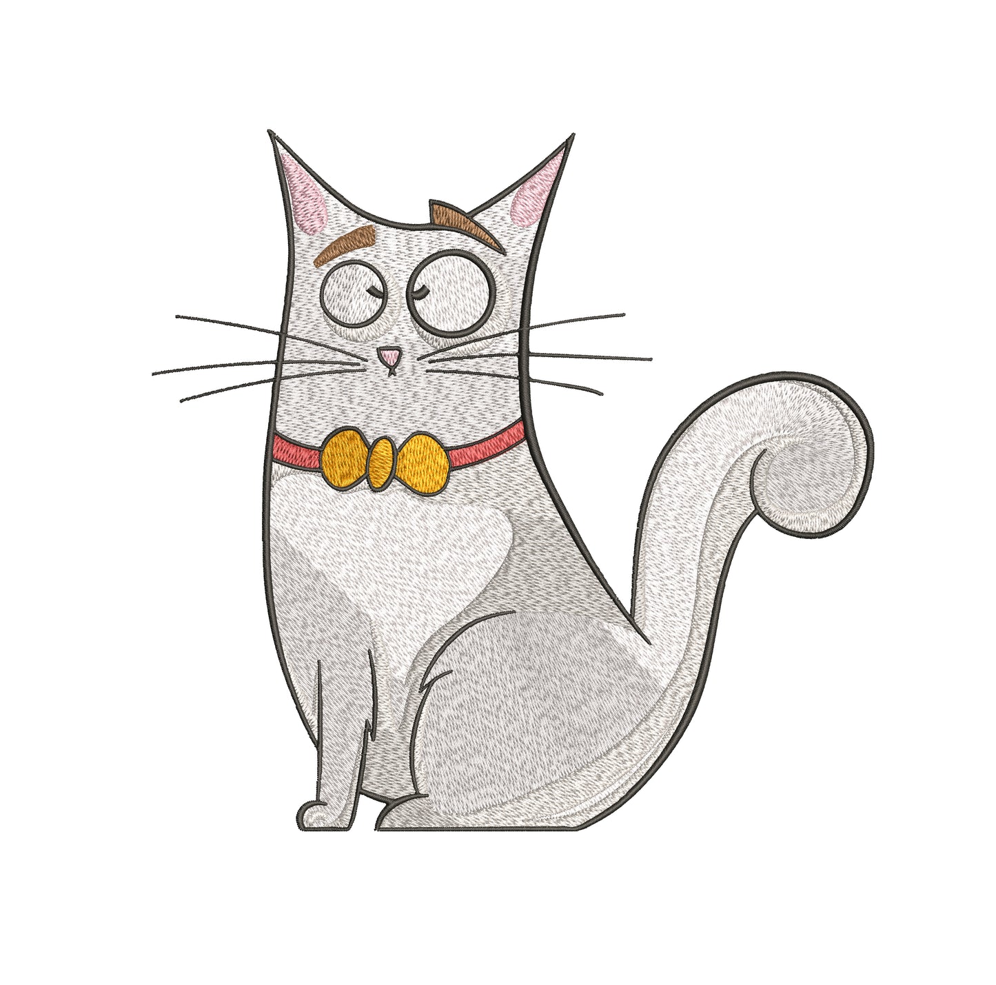 Cute Cat Embroidery Designs Machine File 3 sizes Baby Cat Digital Embroidery File Pattern Instant Download