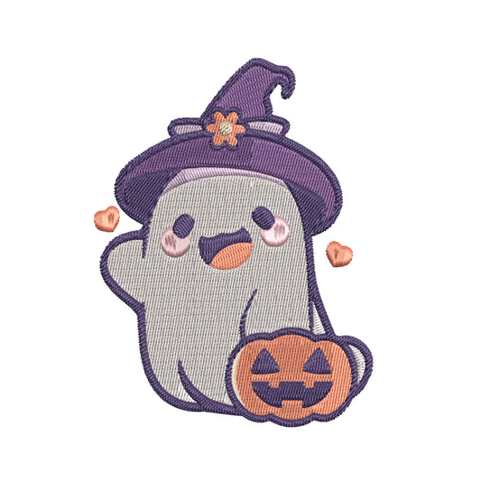 Cute Ghost Embroidery Designs Machine File 3 sizes Baby Ghost Digital Embroidery File Pattern Instant Download Ghost14