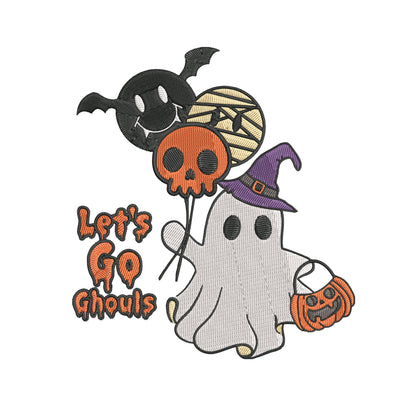Cute Ghost Embroidery Designs Machine File 3 sizes Baby Ghost Digital Embroidery File Pattern Instant Download Ghost18