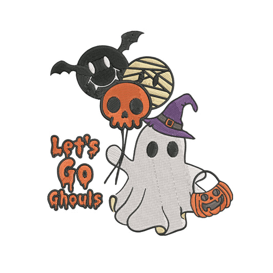 Cute Ghost Embroidery Designs Machine File 3 sizes Baby Ghost Digital Embroidery File Pattern Instant Download Ghost18