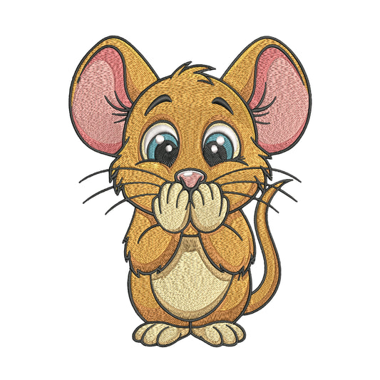 Cute Mouse Embroidery Designs Machine File 3 sizes Baby Mouse Digital Embroidery File Pattern Instant Download