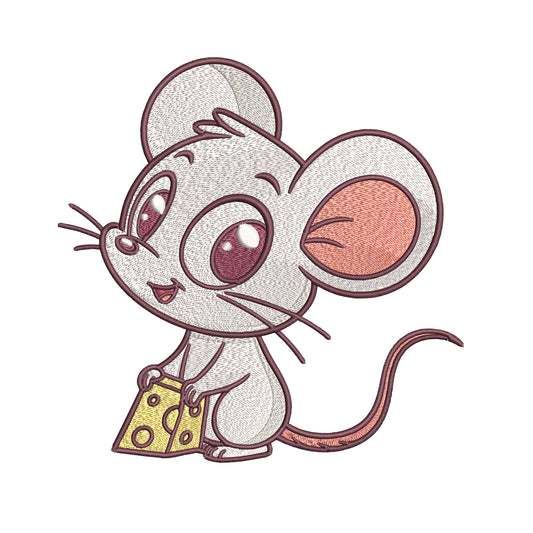 Cute Mouse Embroidery Designs Machine File 3 sizes Baby Mouse Digital Embroidery File Pattern Instant Download Mouse02
