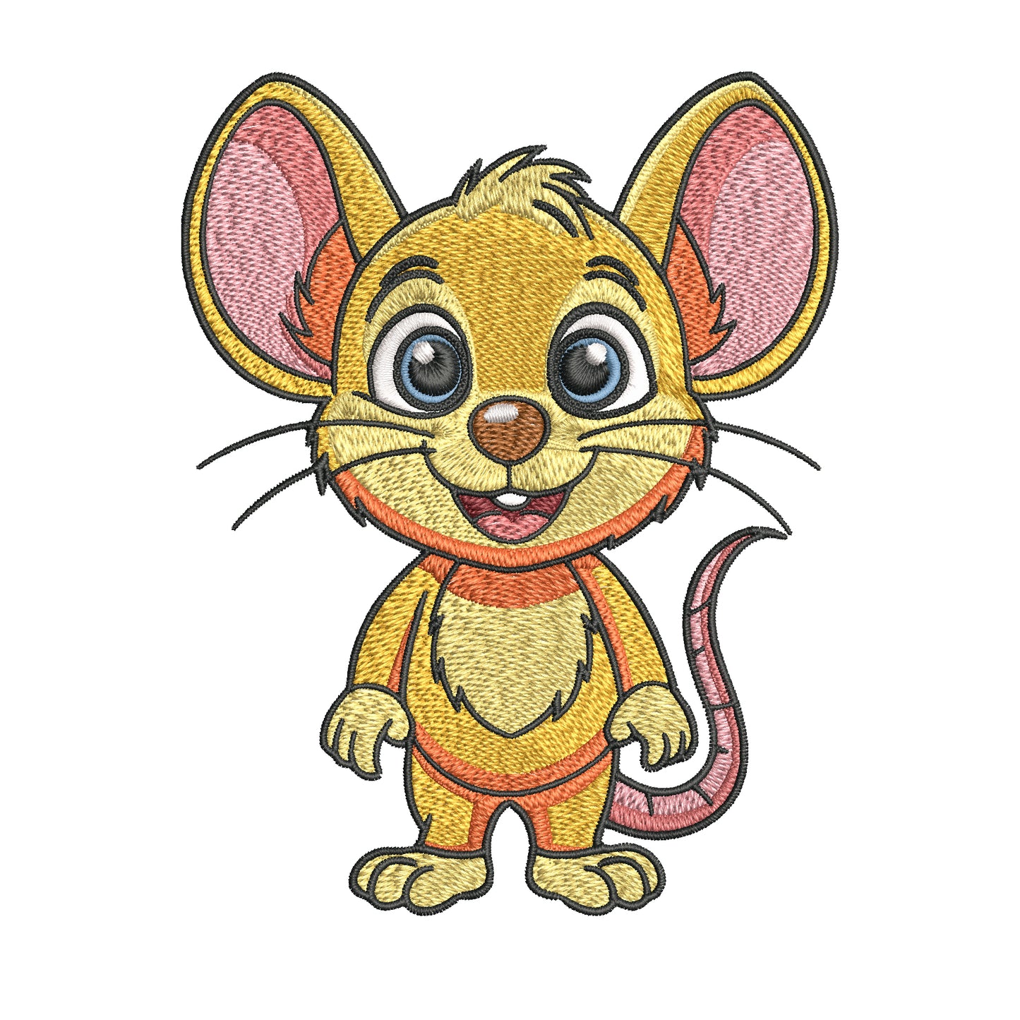 Cute Mouse Embroidery Designs Machine File 3 sizes Baby Mouse Digital Embroidery File Pattern Instant Download Mouse04