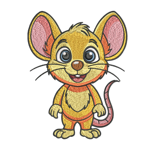 Cute Mouse Embroidery Designs Machine File 3 sizes Baby Mouse Digital Embroidery File Pattern Instant Download Mouse04
