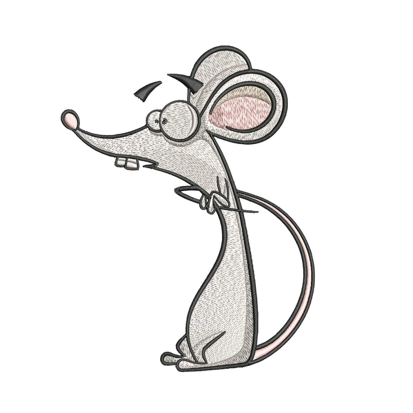 Cute Mouse Embroidery Designs Machine File 3 sizes Baby Mouse Digital Embroidery File Pattern Instant Download Mouse05
