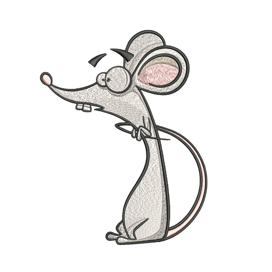 Cute Mouse Embroidery Designs Machine File 3 sizes Baby Mouse Digital Embroidery File Pattern Instant Download Mouse05
