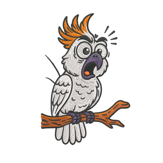 Cute Parrot Embroidery Designs Machine File 3 sizes Baby Parrot Digital Embroidery File Pattern Instant Download