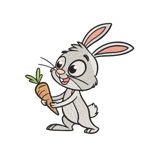 Cute Rabbit Embroidery Designs Machine File 3 sizes Baby Rabbit Digital Embroidery File Pattern Instant Download Cute Rabbit 02