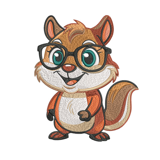 Cute Squirrel Embroidery Designs Machine File 3 sizes Cute Squirrel Digital Embroidery File Pattern Instant Download