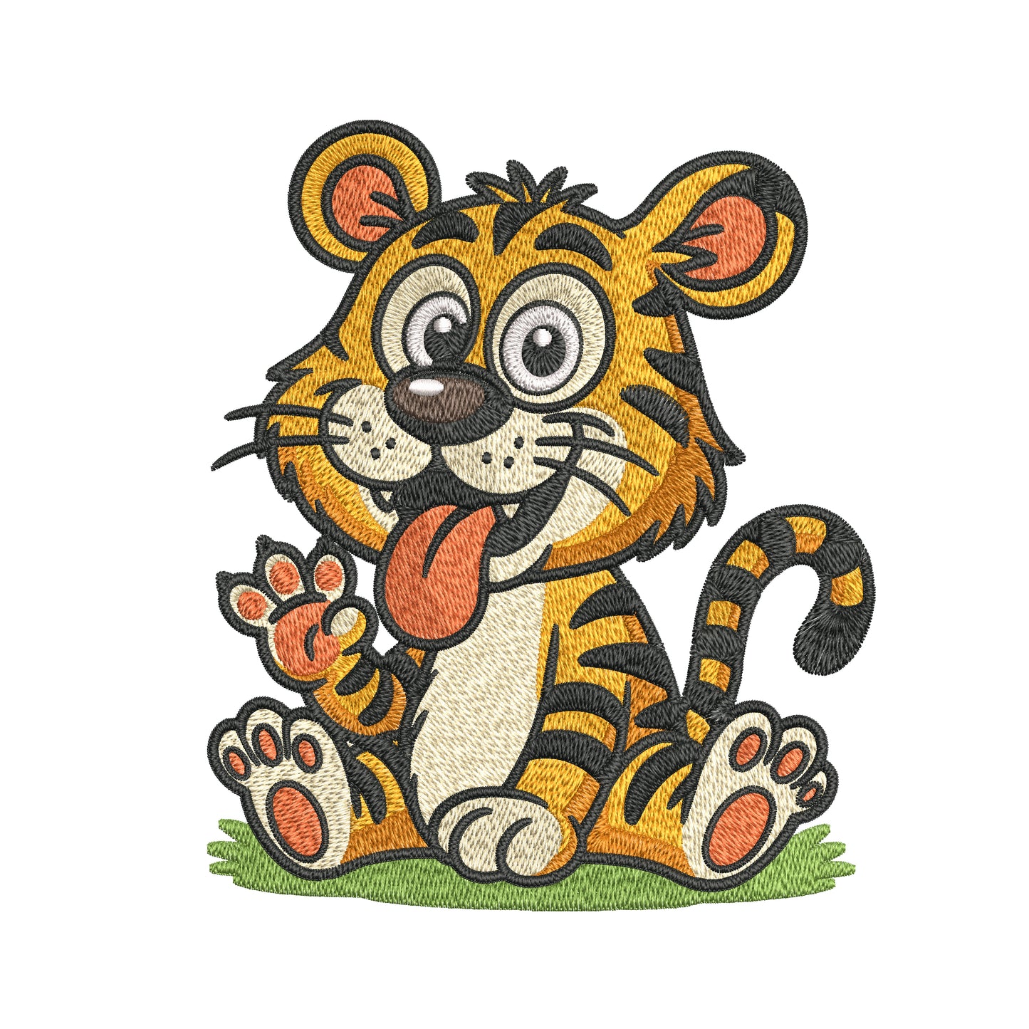 Cute Tiger Embroidery Designs Machine File 3 sizes Baby Tiger Digital Embroidery File Pattern Instant Download