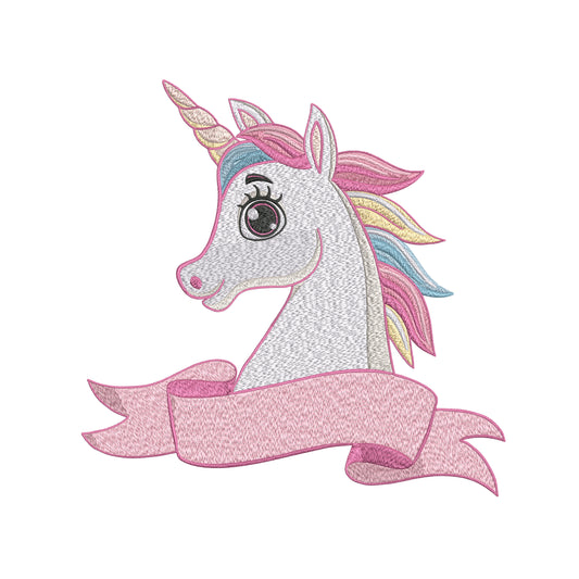 Cute Unicorn Head Embroidery Designs Machine File 3 sizes Cute Unicorn Head Digital Embroidery File Pattern Instant Download