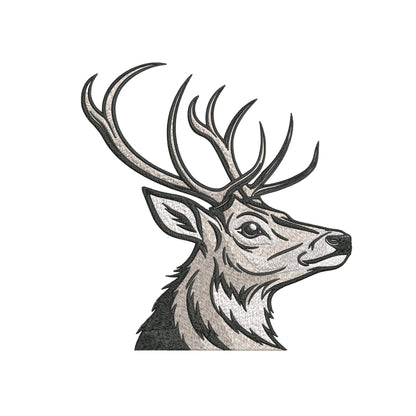 Deer Head Embroidery Designs Machine File Deer Head Digital Embroidery File Pattern Instant Download