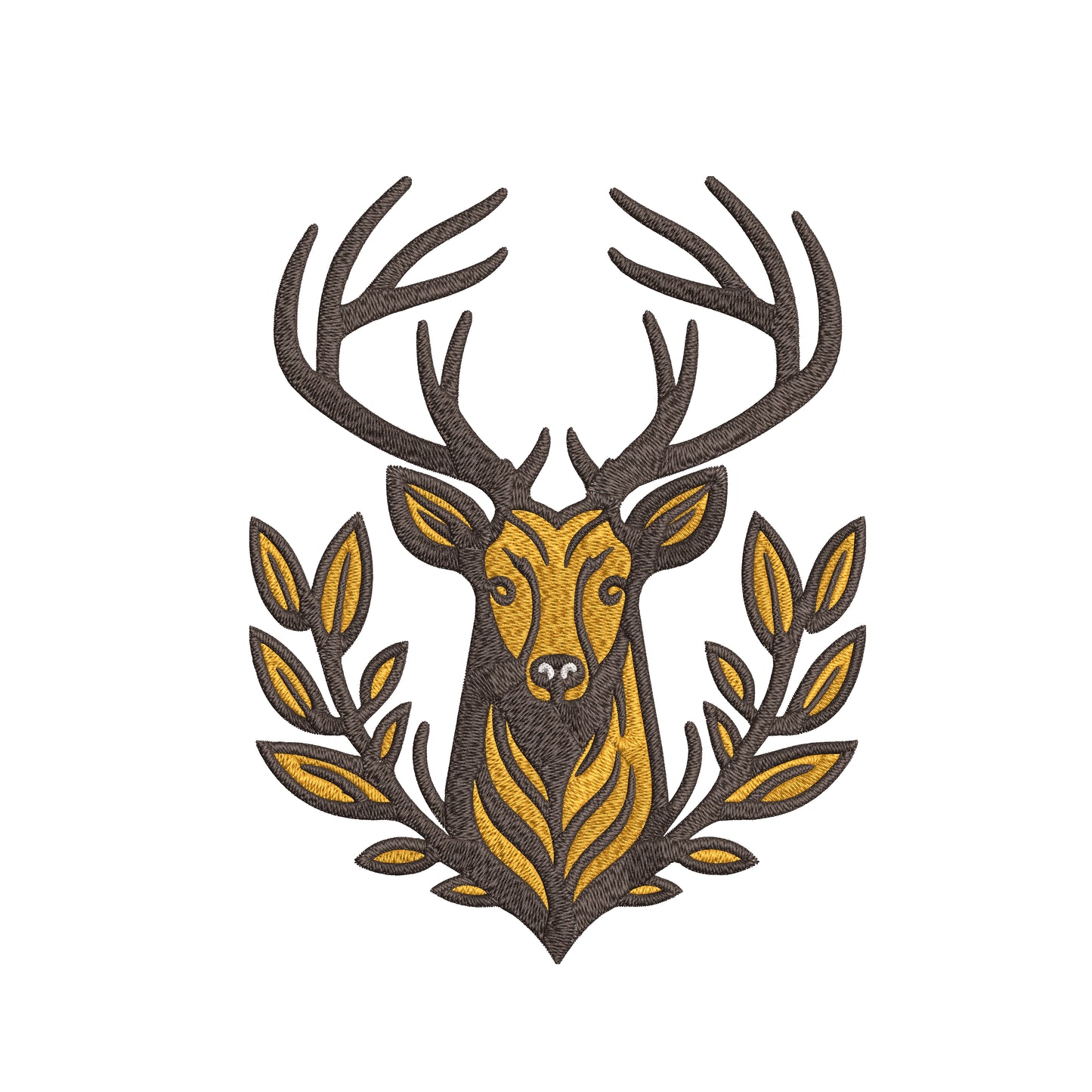 Deer Head Logo Embroidery Designs Machine File 3 sizes Deer Head Logo Digital Embroidery File Pattern Instant Download