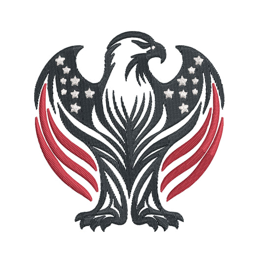 Eagle Logo Embroidery Designs Machine File 3 sizes Eagle Logo Digital Embroidery File Pattern Instant Download