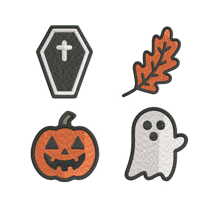 Halloween Icons Embroidery Designs Machine File 3 sizes Halloween Icons Digital Embroidery File Pattern Instant Download