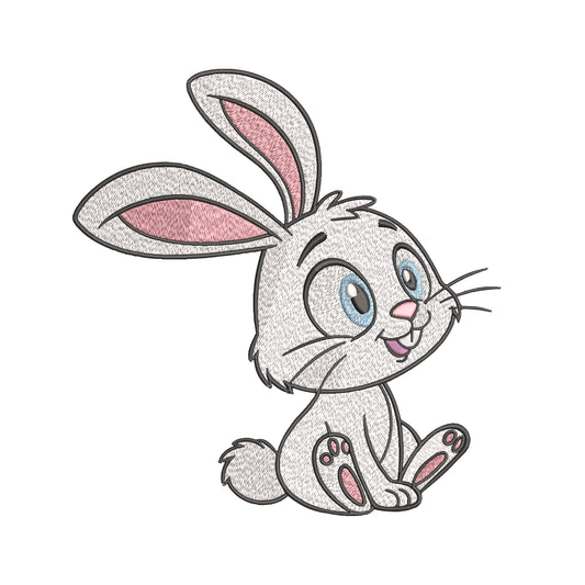 Lovely Rabbit Embroidery Designs Machine File 3 sizes Cute Rabbit Digital Embroidery File Pattern Instant Download