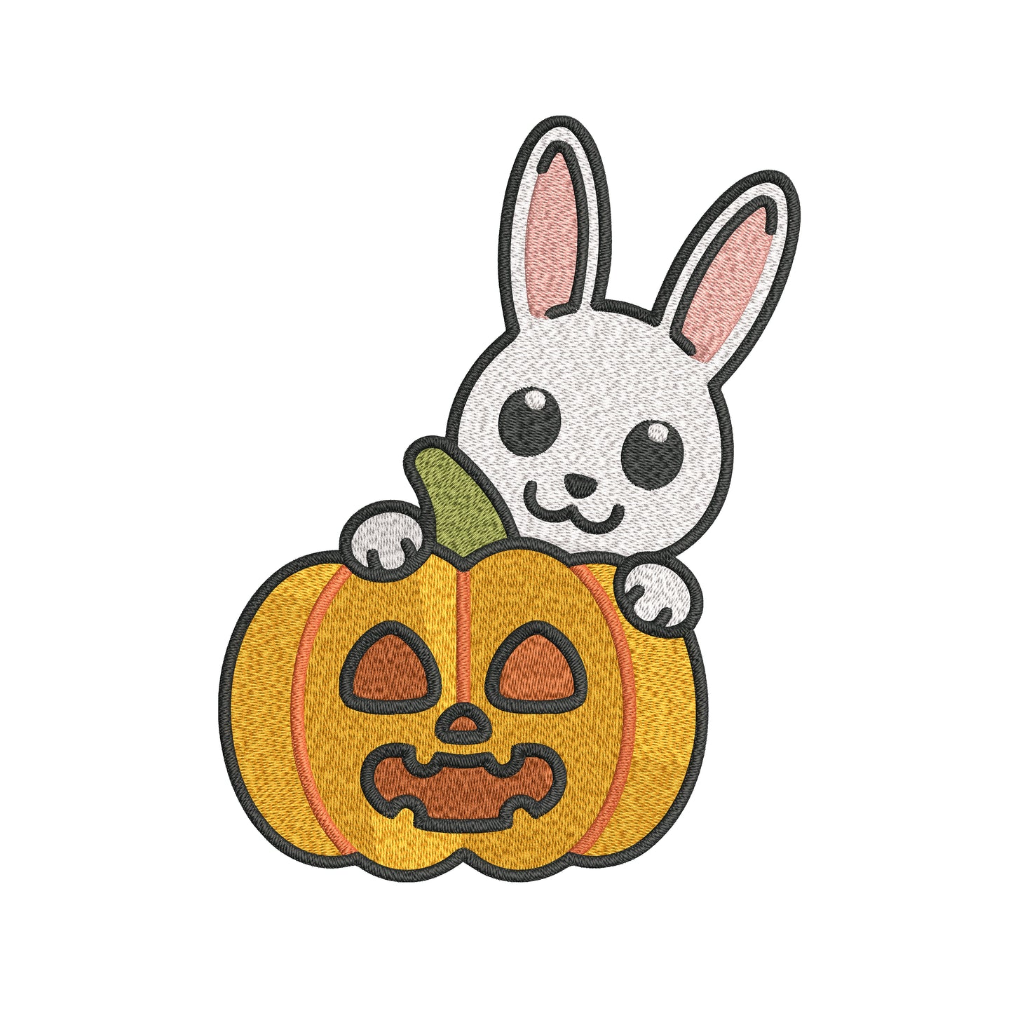 Pumpkin Rabbit Embroidery Designs Machine File 3 sizes Pumpkin Rabbit Digital Embroidery File Pattern Instant Download