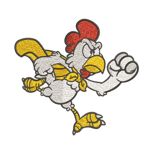 Super Chicken Embroidery Designs Machine File 3 sizes Super Chicken Digital Embroidery File Pattern Instant Download