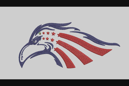 Eagle Mouth Embroidery Designs Machine File 3 sizes Eagle Mouth Digital Embroidery File Pattern Instant Download