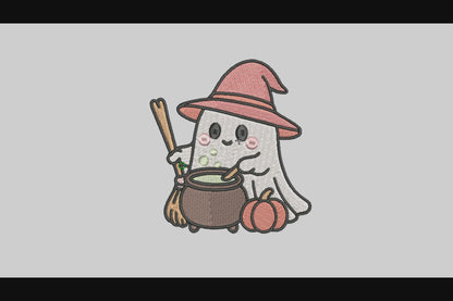 Cute Ghost Embroidery Designs Machine File 3 sizes Baby Ghost Digital Embroidery File Pattern Instant Download Ghost19