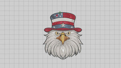 Eagle Flag Embroidery Designs Machine File 3 sizes Eagle Flag Digital Embroidery File Pattern Instant Download