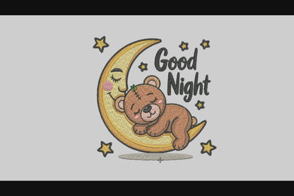 Cute Bear Embroidery Designs Machine File 3 sizes Baby Bear Digital Embroidery File Pattern Instant Download