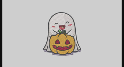 Cute Ghost Embroidery Designs Machine File 3 sizes Baby Ghost Digital Embroidery File Pattern Instant Download Ghost06