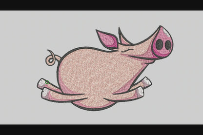 Cute Pig Embroidery Designs Machine File 3 sizes Baby Pig Digital Embroidery File Pattern Instant Download